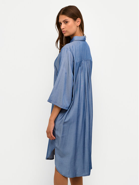 Kaffe Kaffe Sukienka koszulowa Leonora 10508304 Niebieski Loose Fit
