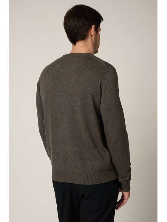 Lancerto Lancerto Sweter Simen SW073225000030 Brązowy Regular Fit
