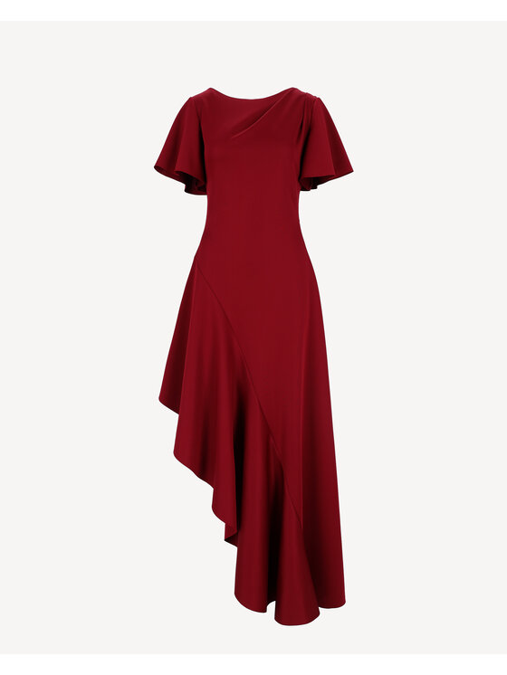 Castellani Castellani Sukienka codzienna Sukienka Nour Bordowy Regular Fit