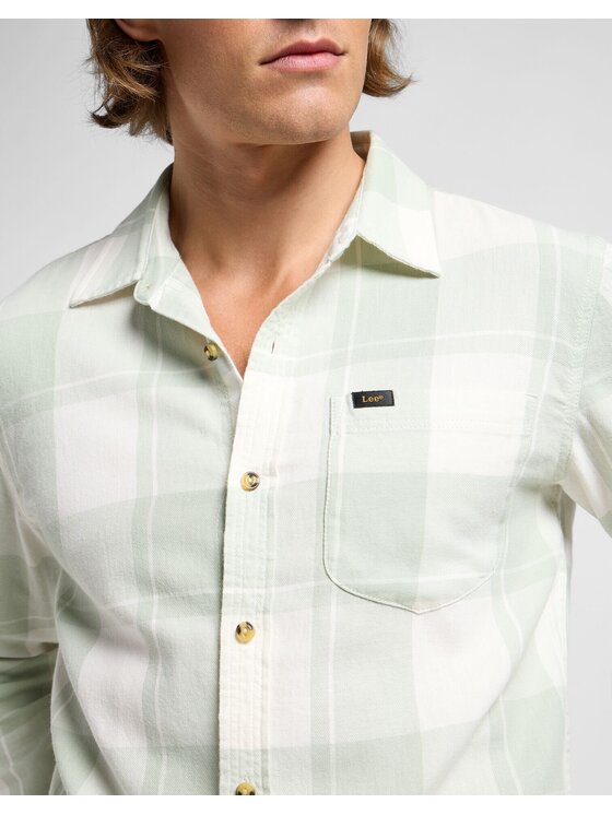Lee Lee Koszula 112364117 Zielony Relaxed Fit