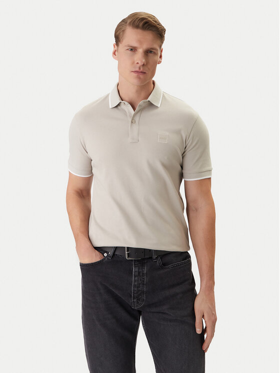 BOSS BOSS Polo Passertip 50507699 Beżowy Regular Fit