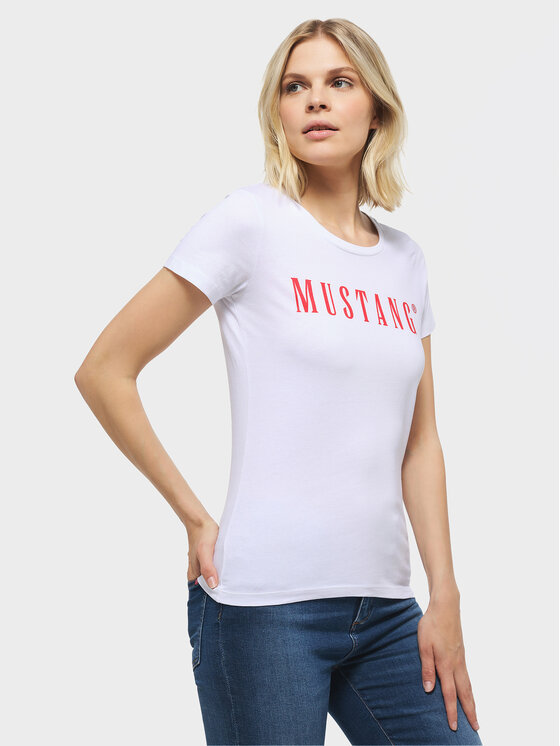 Mustang Mustang T-shirt Aliina 1013222 Bianco Regular Fit