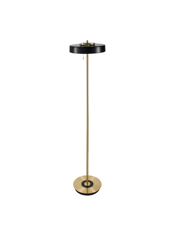 MIAhome MIAhome Lampa podłogowa Artis czarno-złota 162 cm Czarny