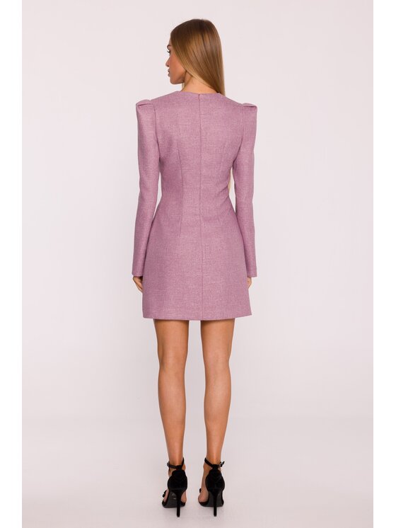 Made of Emotion Made of Emotion Sukienka wieczorowa M869 Brązowy Modern Slim Fit