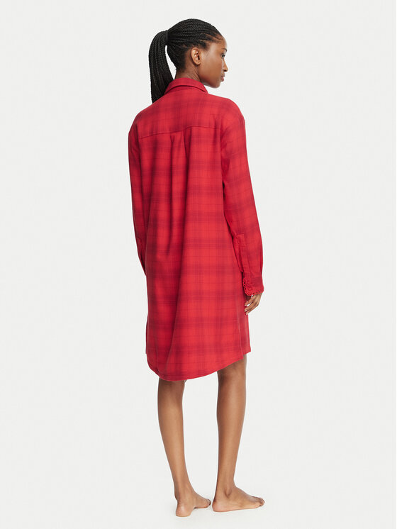 HUGO HUGO Koszula nocna Flannel Nighty 50570219 Czerwony Relaxed Fit