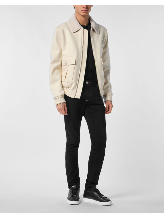 PHILIPP PLEIN PHILIPP PLEIN Giubbotto piumino 25523 Bianco Regular Fit