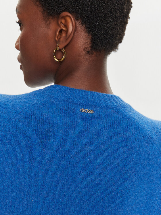 BOSS Boss Pulover Febisan 50478315 Modra Regular Fit