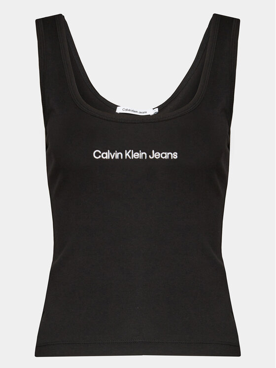 Calvin Klein Jeans Calvin Klein Jeans Top Institutional J20J221064 Čierna Slim Fit