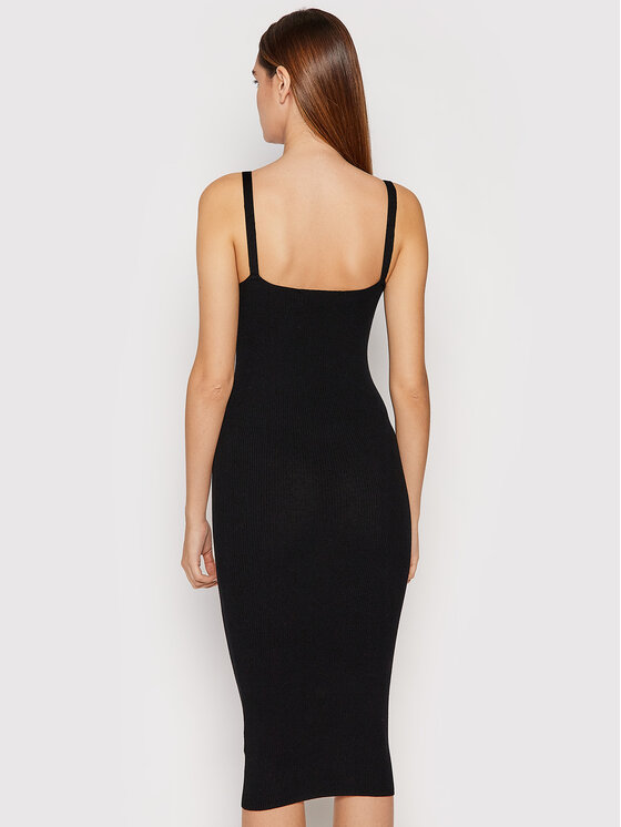 Remain Remain Úpletové šaty Gunilla Knit RM892 Černá Slim Fit