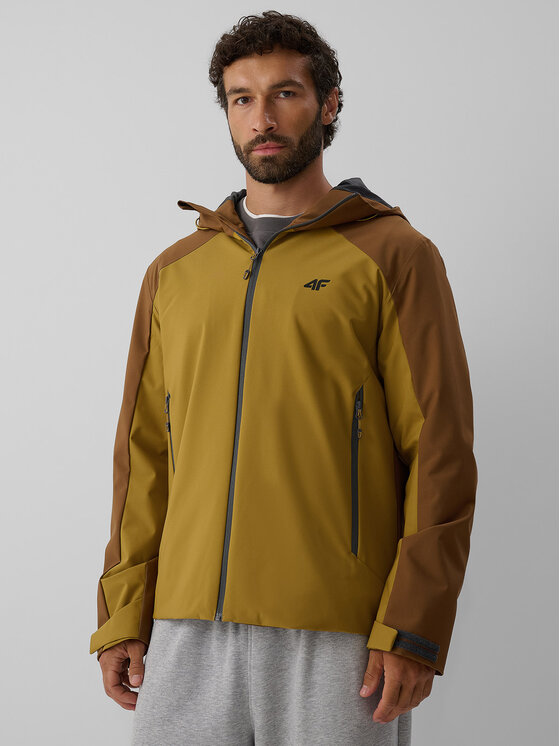 4F 4F Kurtka przejściowa URBAN COMMUTER Brązowy jasny Regular Fit