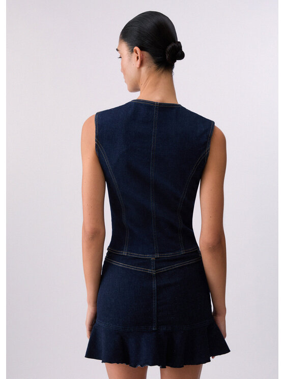 Liu Jo Liu Jo Gilet UA6345D492577000 Celeste Slim Fit
