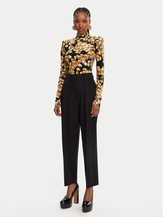 Balmain Balmain Hlače DF0PQ310WC09 Crna Regular Fit