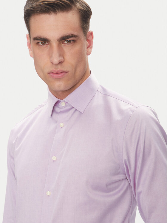 Calvin Klein Calvin Klein Koszula LV019EU035 Różowy Slim Fit