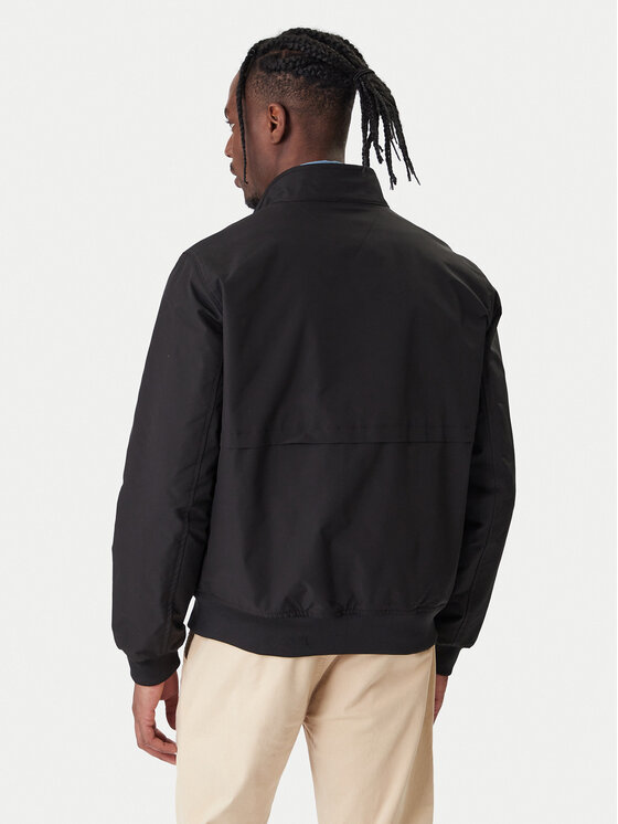 Tommy Hilfiger Tommy Hilfiger Pārejas jaka Harrington MW0MW37647 Melns Regular Fit