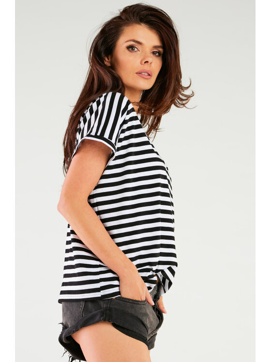 Infinite You Infinite You Bluzka M267 Czarny Basic Fit