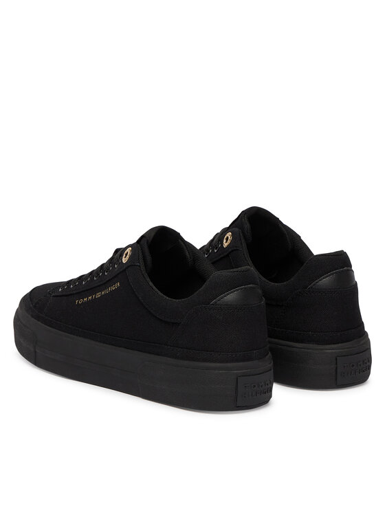 Tommy Hilfiger Tommy Hilfiger Sneakersy Th Foxing Platform Canvas FW0FW09480 Černá