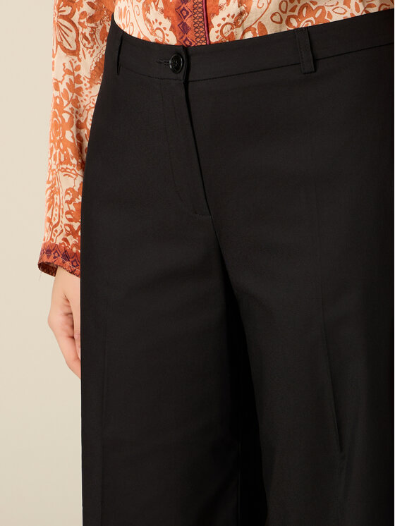 Oltre Oltre Spodnie materiałowe P02BR009295N033 Czarny Baggy Fit