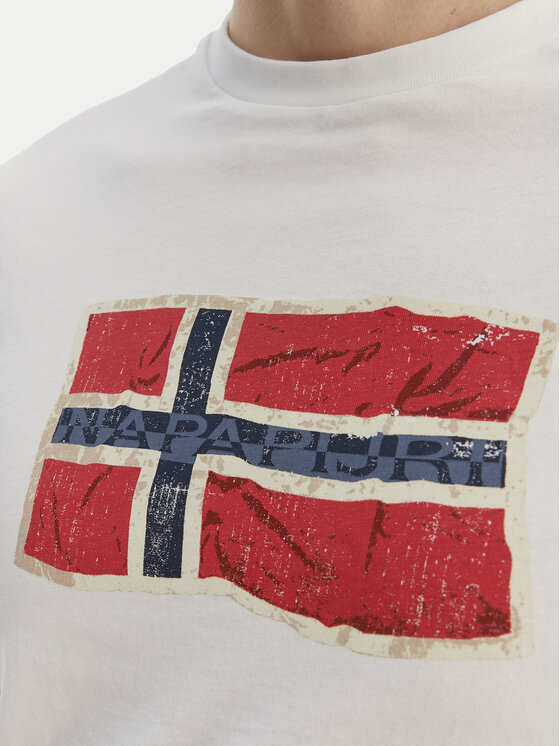 Napapijri Napapijri Tricou S-Mahsa NP0A4FZB Alb Regular Fit