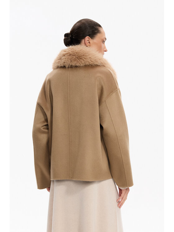Deni Cler Milano Deni Cler Milano Kurtka przejściowa T-DC-9066-F5-90-13-1 Beżowy Oversize