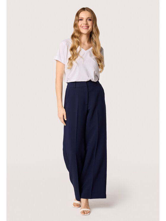 QUIOSQUE QUIOSQUE Dámské kalhoty 3VF005 Tmavomodrá Regular Fit