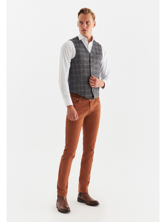 Pako Lorente Pako Lorente Kamizelka P22SF-8X-007 Szary Slim Fit