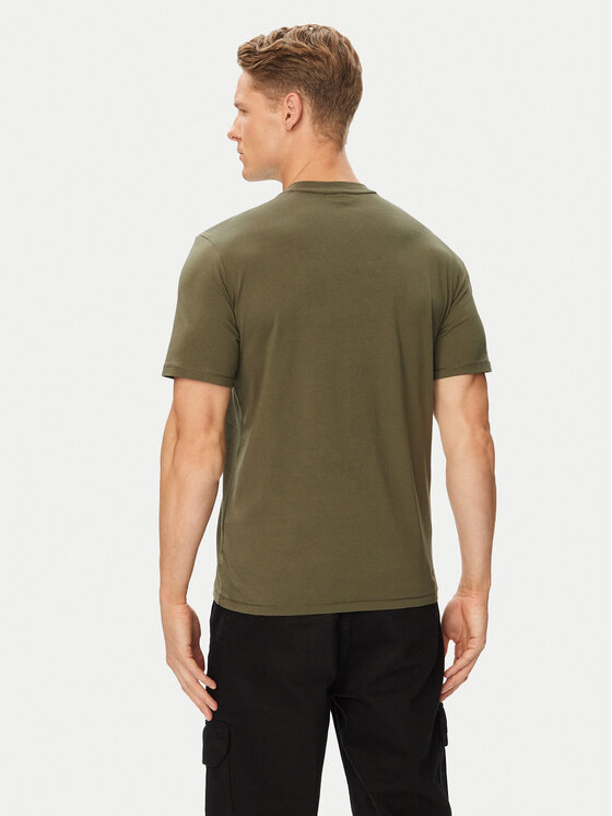 Napapijri Napapijri Majica S-Badge NP0A8949 Khaki Regular Fit