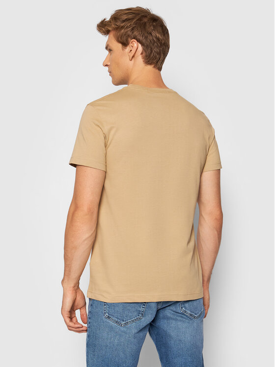 Calvin Klein Jeans Marškinėliai J30J319098 Smėlio Regular Fit • Modivo.lt