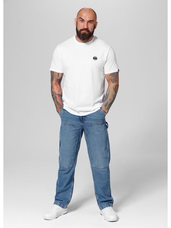 PITBULL PITBULL T-Shirt SMALL LOGO Biały Regular Fit