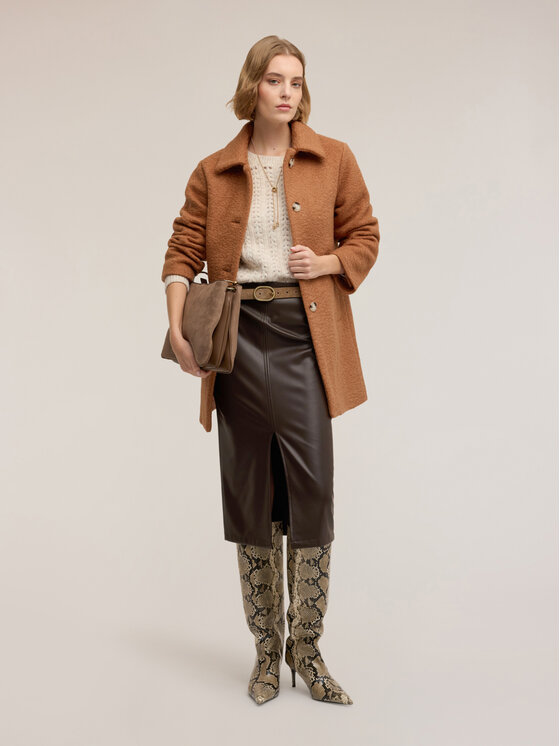 Motivi Motivi Cappotto 0080W000118N022 Marrone Regular Fit