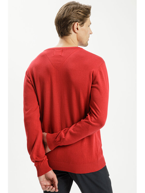 Cross Jeans Cross Jeans Sweter 34229-529 Czerwony Regular Fit