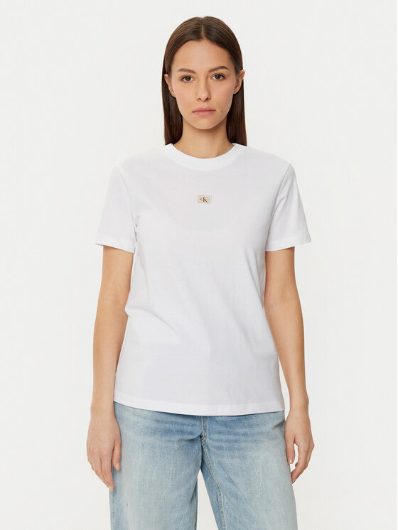 Calvin Klein Jeans Calvin Klein Jeans T-Shirt J20J225084 Bílá Regular Fit