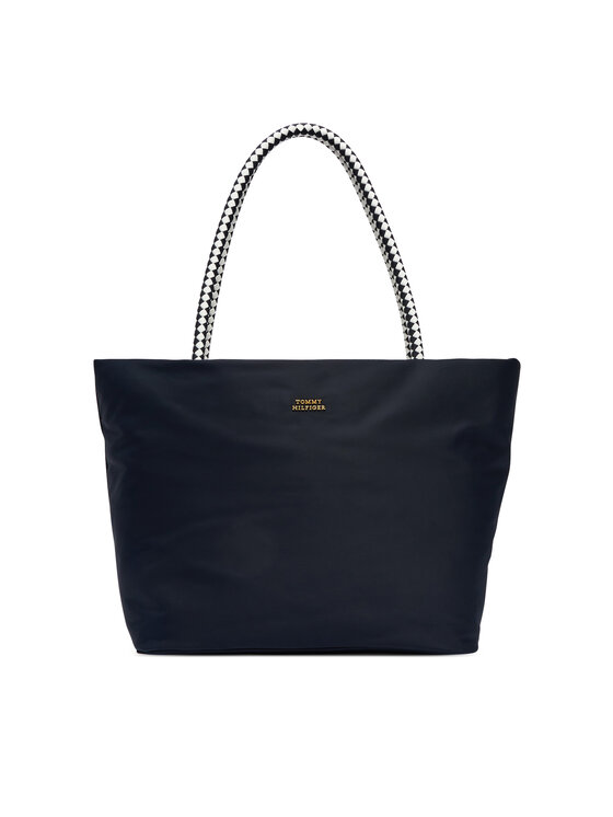 Tommy Hilfiger Tommy Hilfiger Rankinė Th Marina Hobo/Tote Nylon AW0AW18862 Tamsiai mėlyna