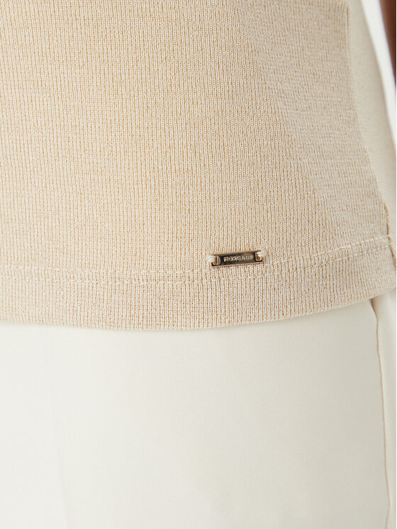 Morgan Morgan Marškinėliai 251-DIDOA Smėlio Slim Fit