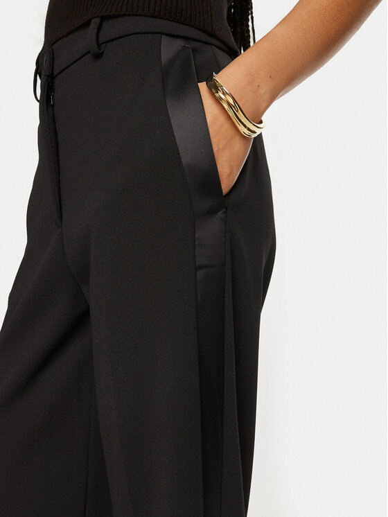 ViCOLO ViCOLO Pantaloni din material TS0207 Negru Regular Fit