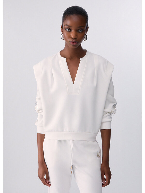 Liu Jo Liu Jo Felpa TF6135J3958Q9813 Bianco Regular Fit