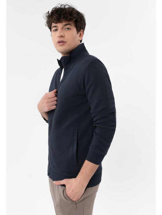 Volcano Volcano Bluza B-STRIPE Niebieski Regular Fit