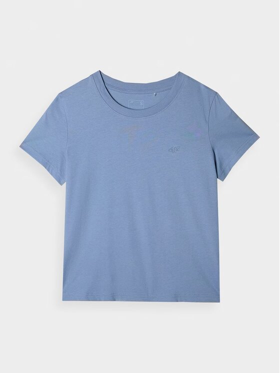 4F 4F T-Shirt 4FWAW24TTSHF1650 Μπλε Regular Fit