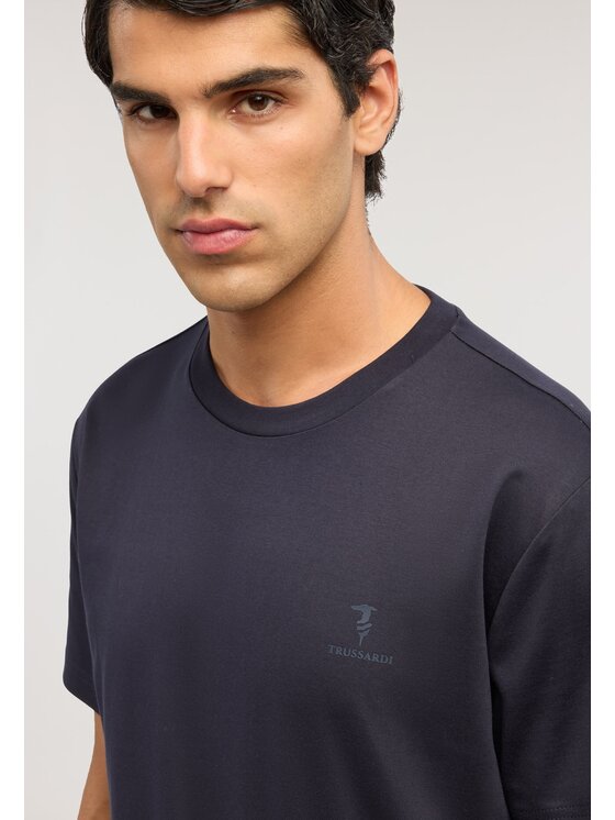 Trussardi Trussardi T-Shirt G0238000218N0B1 Niebieski Regular Fit