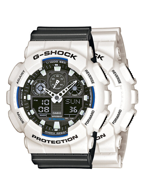 Casio Casio Zegarek SET GA-100B-7AER + BEZEL 10395292 + PASEK 10467764 Szary
