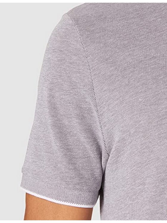 Wrangler Wrangler T-Shirt SS REFINED POLO Szary Regular Fit