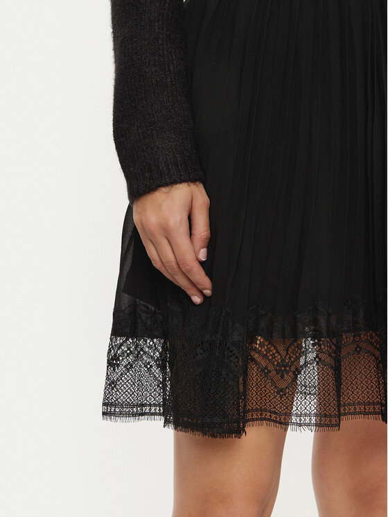 Morgan Morgan Rochie tricotată 242-RMLACE Negru Regular Fit
