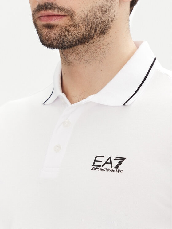 EA7 Emporio Armani EA7 Emporio Armani Polo marškinėliai 8NPF16 PJVUZ 1100 Balta Slim Fit