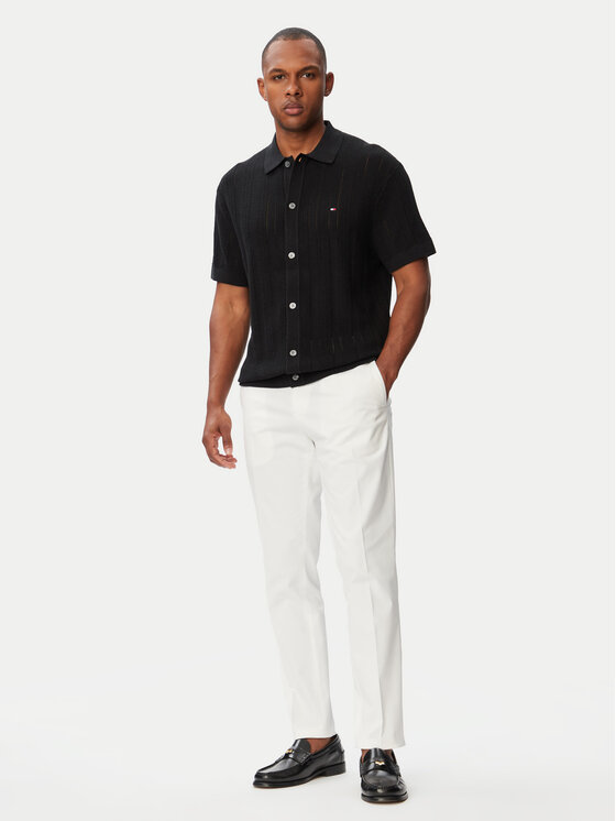 Tommy Hilfiger Tommy Hilfiger Πουκάμισο MW0MW43249 Μαύρο Regular Fit