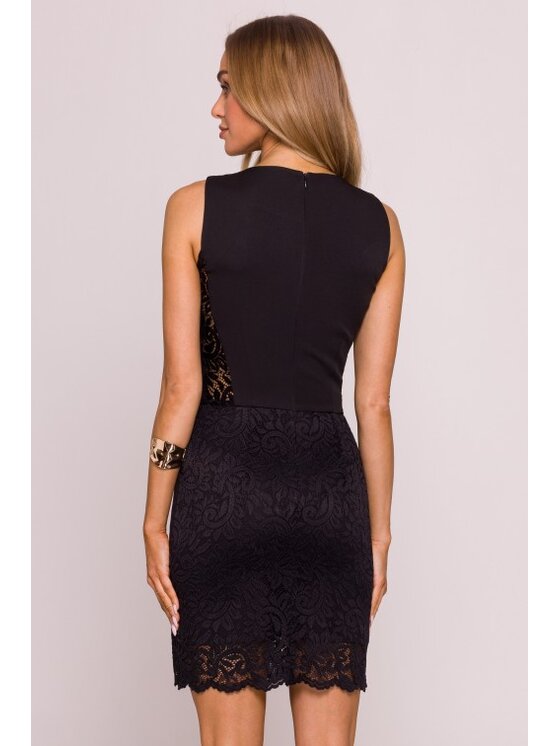 Made of Emotion Made of Emotion Sukienka wieczorowa M864 Czarny Slim Fit