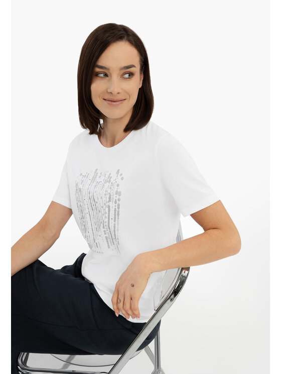 Volcano Volcano T-Shirt T-SEAR Biały Regular Fit