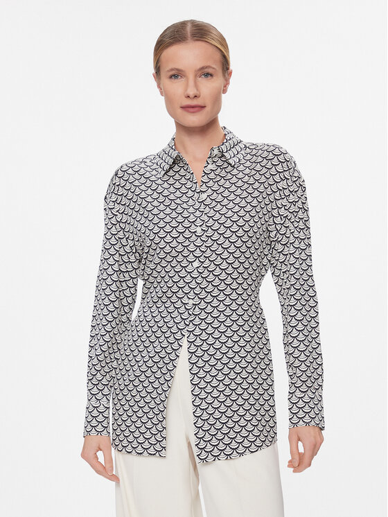 Tommy Hilfiger Košeľa Seal Aop Fluid Modern Shirt WW0WW40753 Čierna Regular Fit
