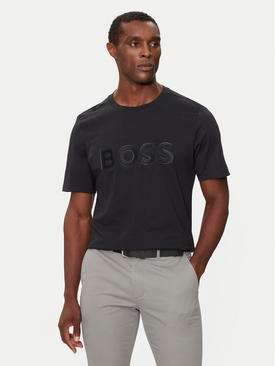 Boss T-krekls Tee 1 50512866 Melns Regular Fit