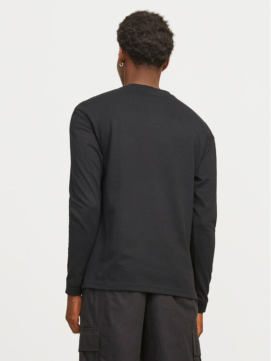 Jack&Jones Jack&Jones Majica dugih rukava Charlie 12265426 Crna Regular Fit