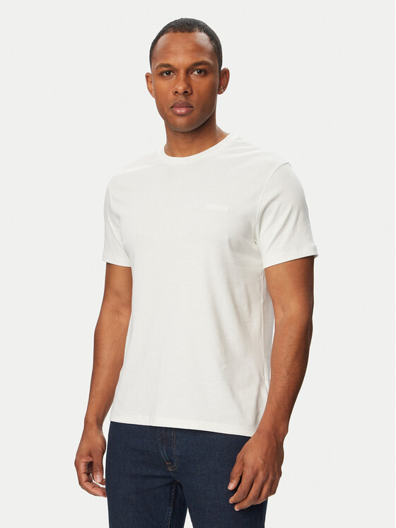 Calvin Klein Tricou LV04LG222G Alb Slim Fit