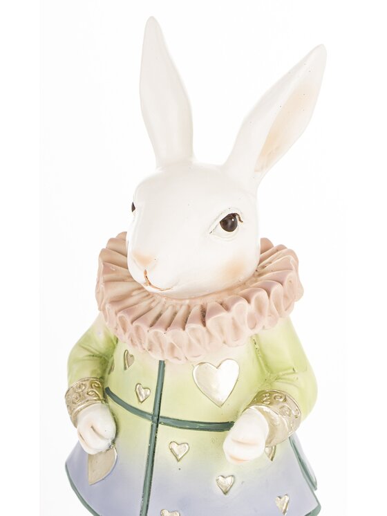 MIAhome MIAhome Figurka króliczka LUISA 28x10,5x9 cm Biały